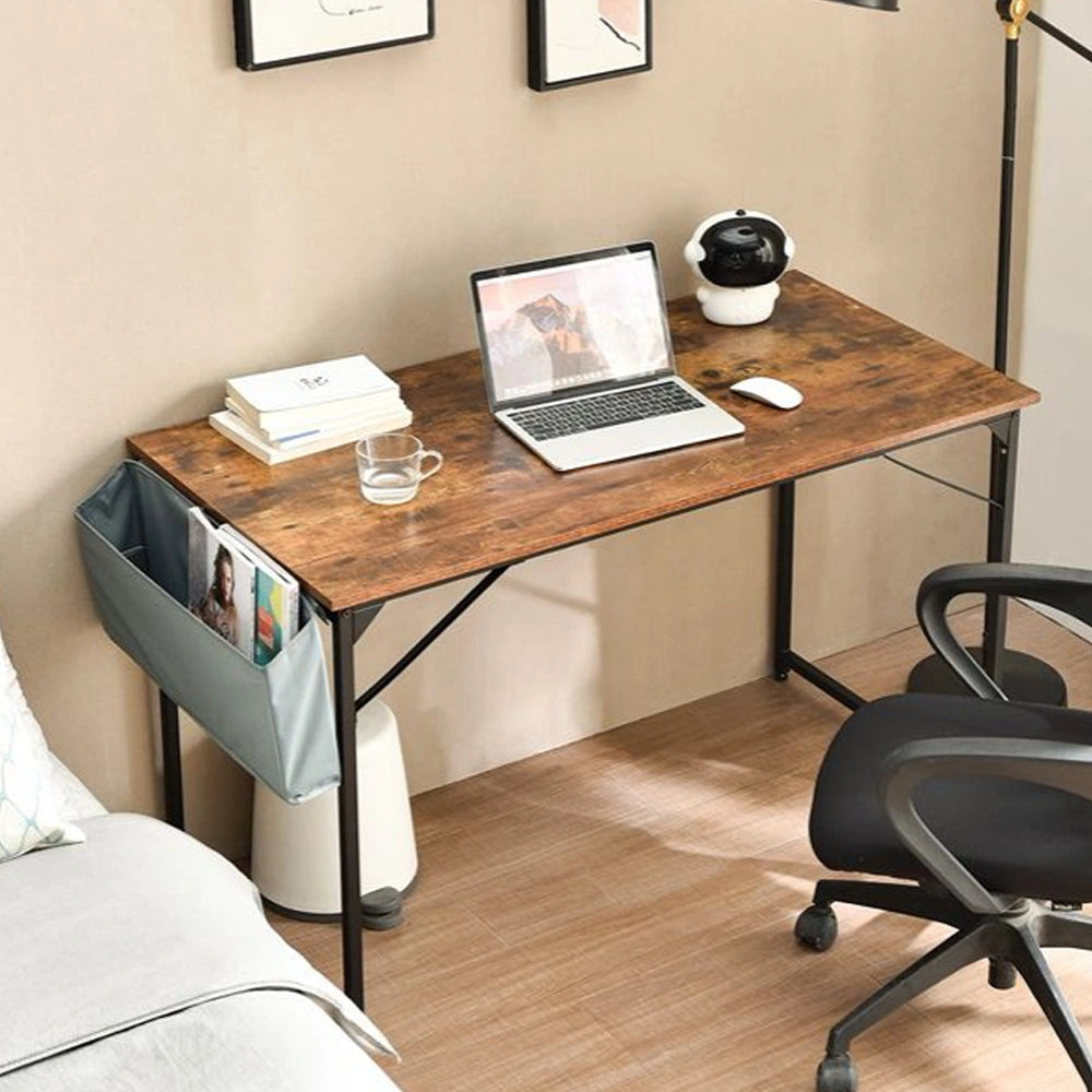 Wooden Computer Desk Work Table with Storage Bag