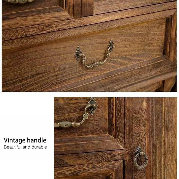 Vintage Rustic Storage Sofa Cabinet Nightstand