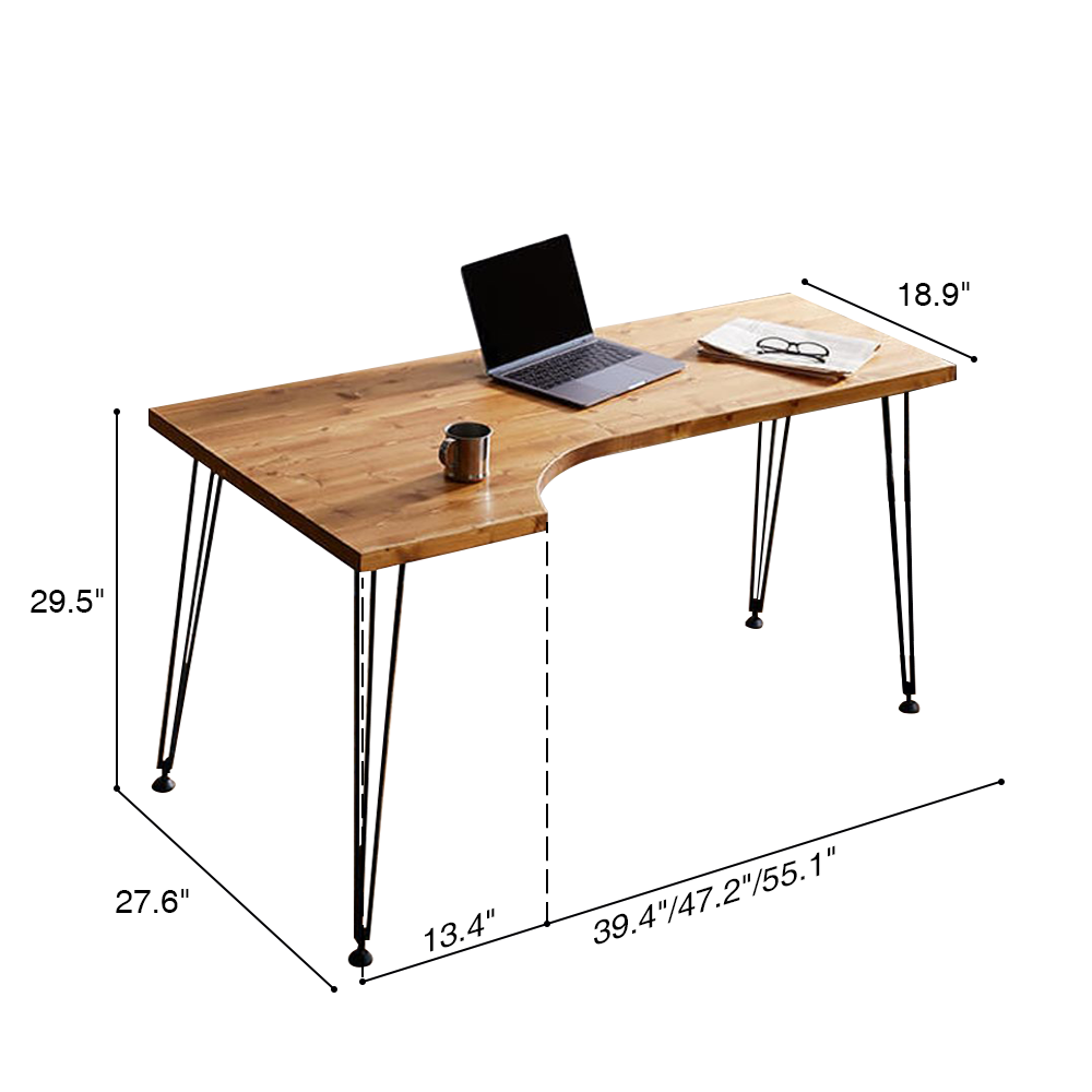Solid L-Shaped Work Table Computer Desk
