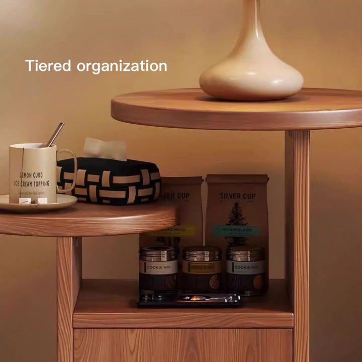 Solid Wood Multi-Functional Side Table with Cat House