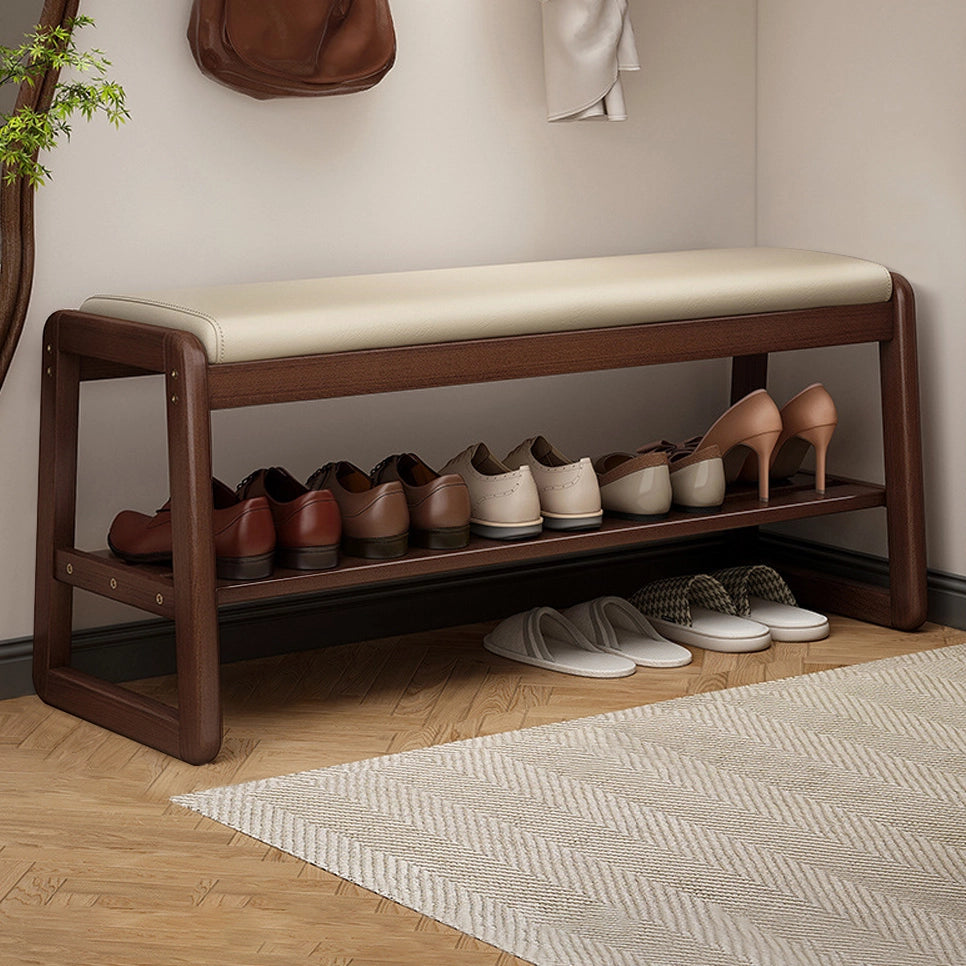 Shoe Ottoman Bench Solid Wood Simple Shoe Storage Bench Entryway