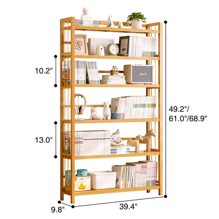 Multi-Tier Ladder Bookshelf Tall Storage Shelf