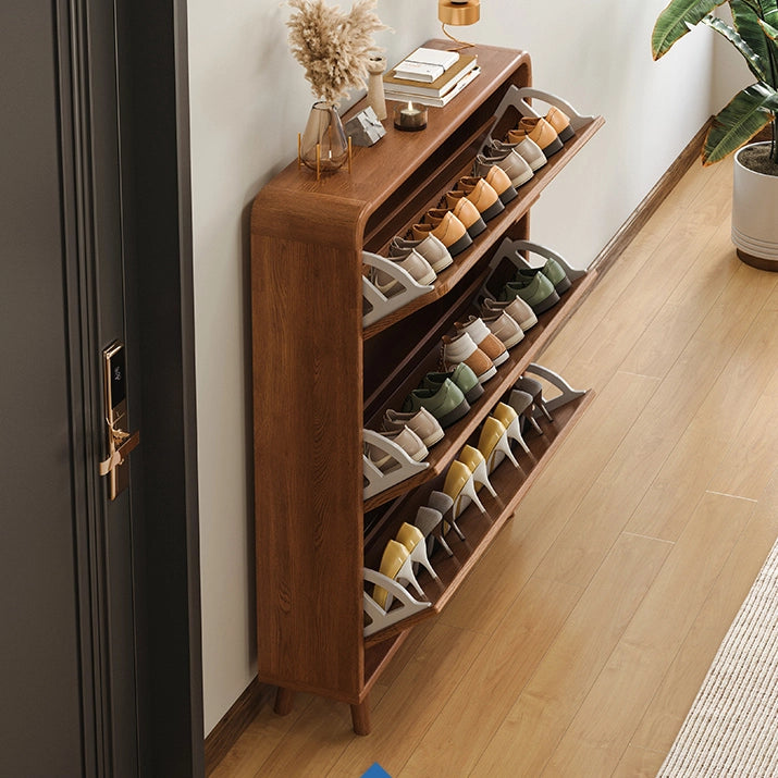 Wooden Shoe Storage Cabinet with Flip-Door Cabinet for Hallway