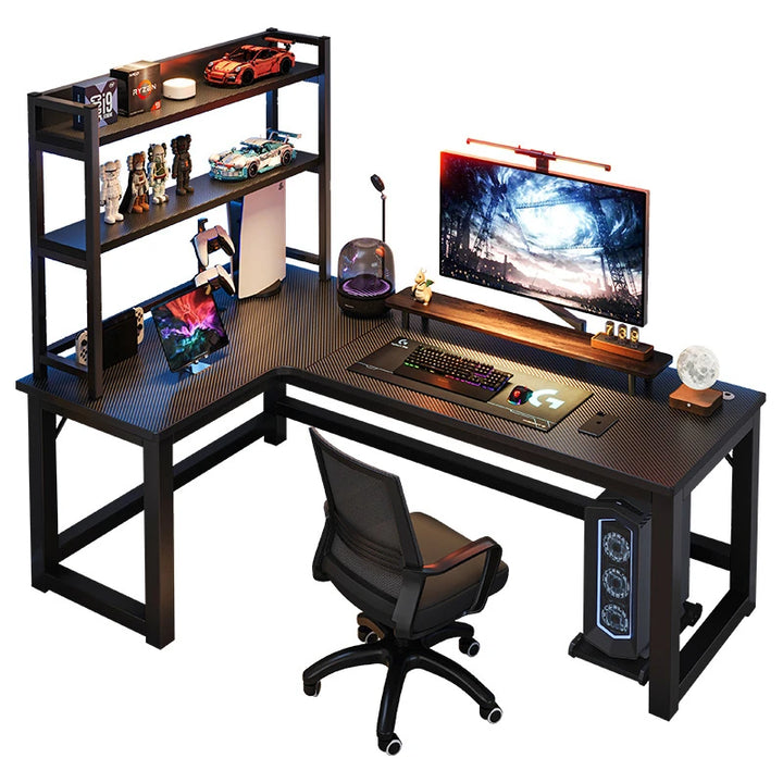 L-Shaped Gaming Desk Computer Desk with Shelf