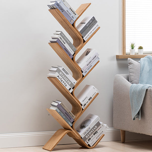 Wooden Designer Bookshelf Modern Corner Bookcase