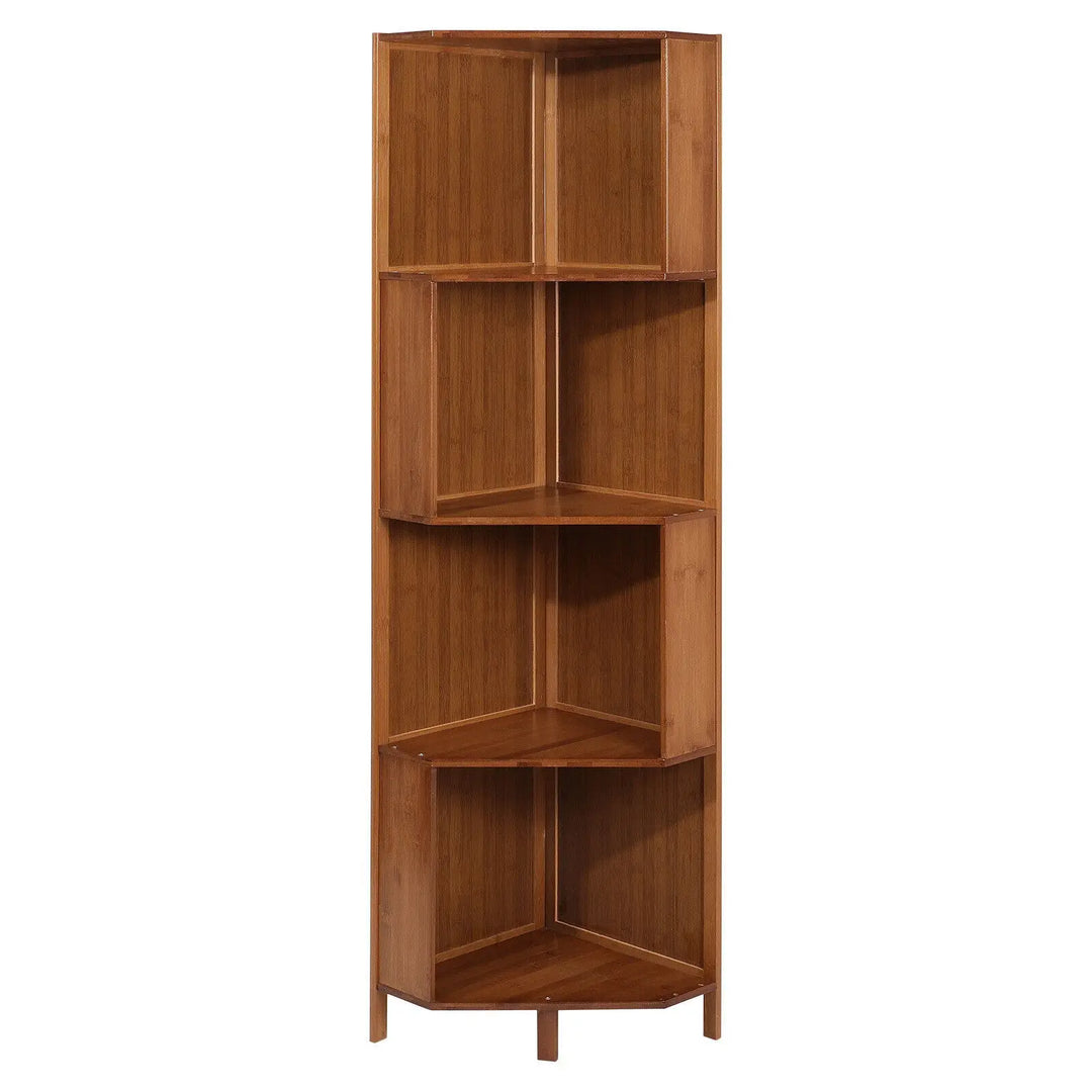 Freestanding Corner Bookcase Display Storage Stand