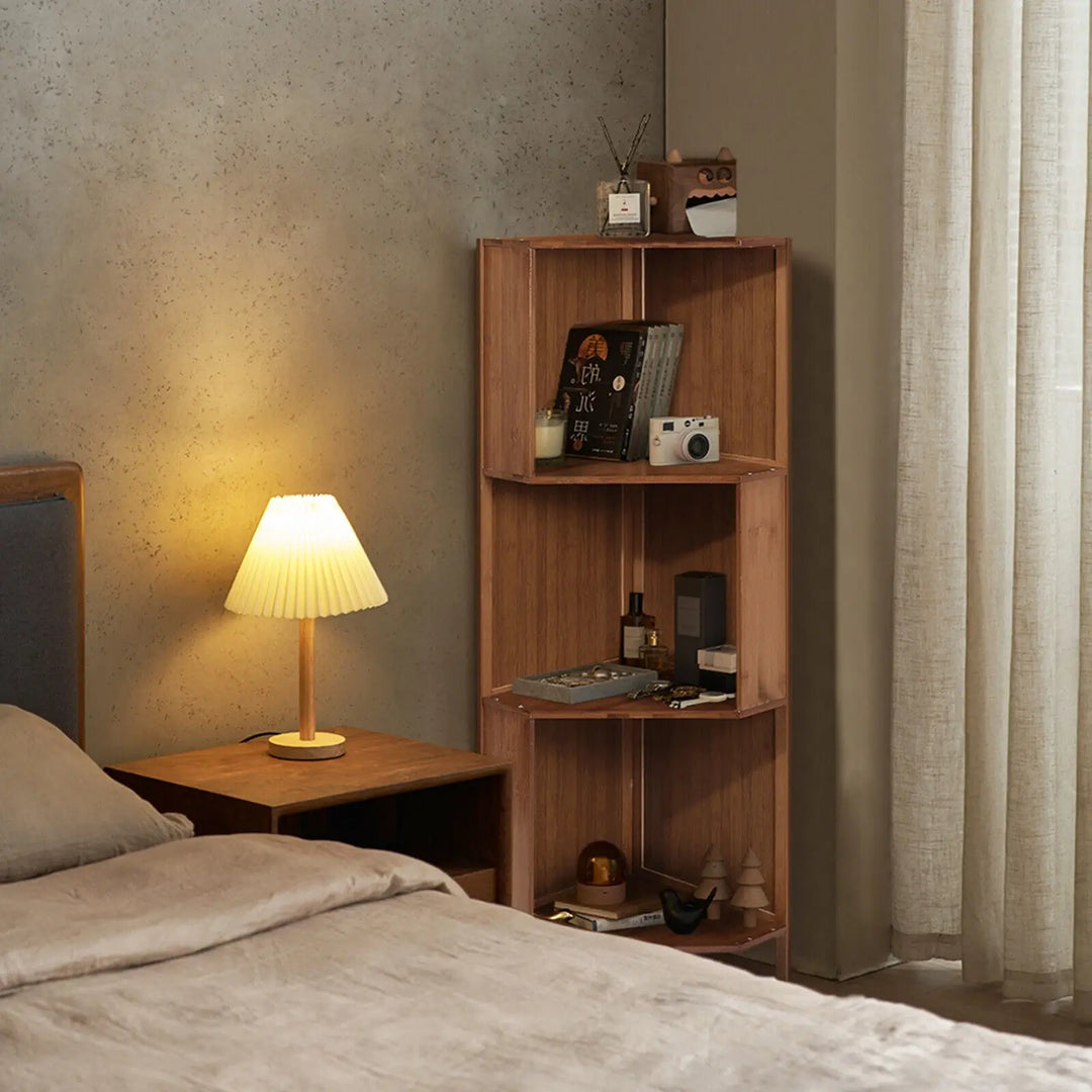 Freestanding Corner Bookcase Display Storage Stand