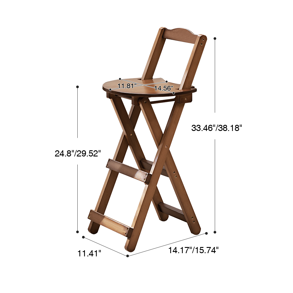 Solid Foldable Bar and Counter Stool