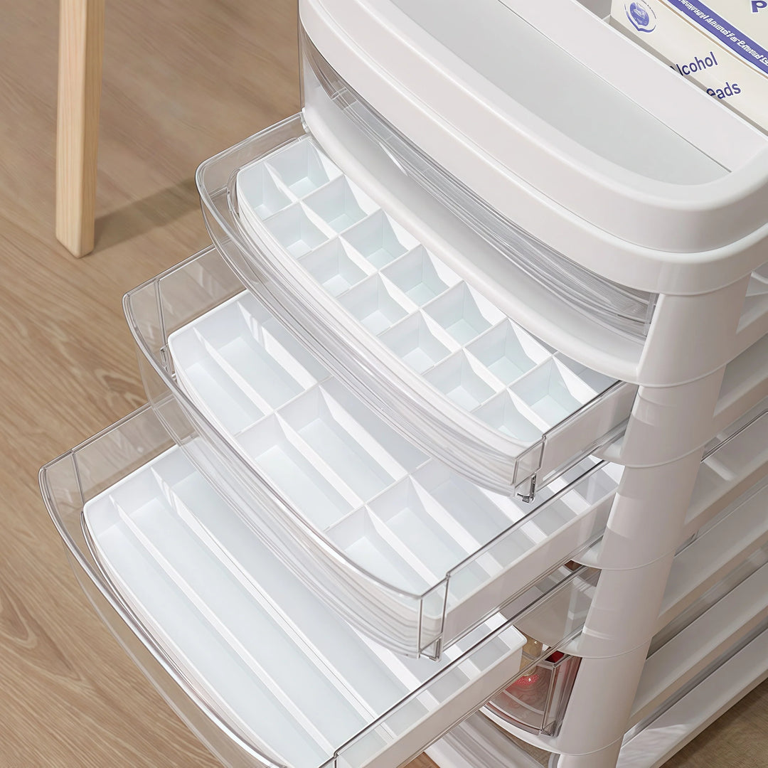 Multi-Drawer Beauty Salon Cart for Cosmetics and Nail Supplies