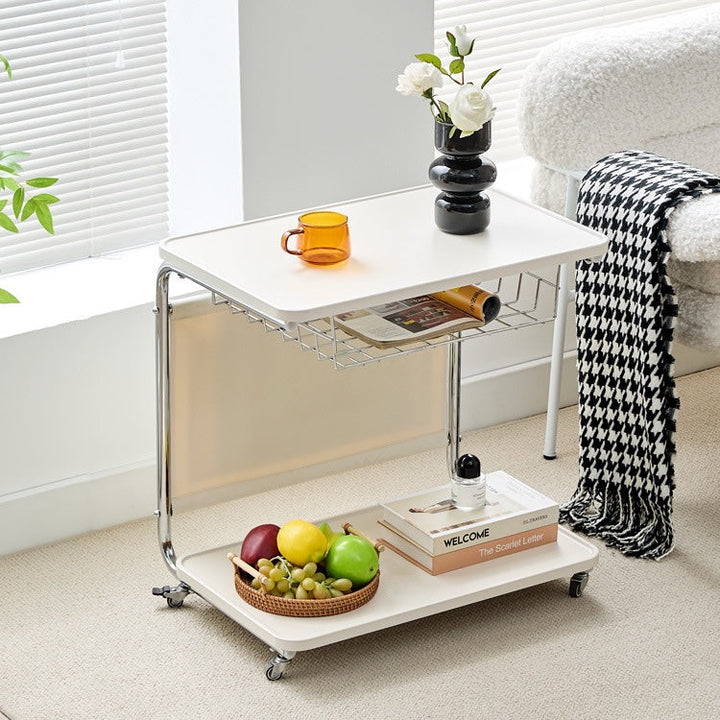 Mid-Century Removable Sofa Table Living Room End Table