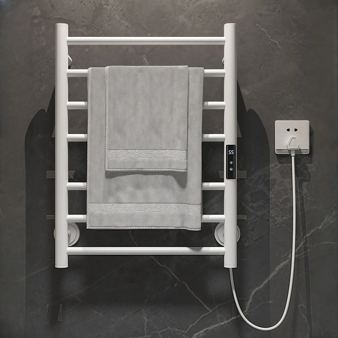 Modern Towel Warmer with Storage Shelf for Bathroom