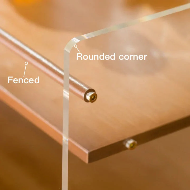 Modern Acrylic Bar Cart Mobile Side Table for Versatile Storage