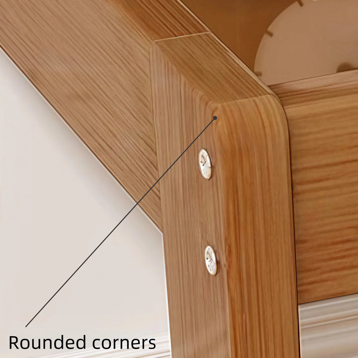 Mid Century Accent Table Simple Side Table with Glass Tabletop