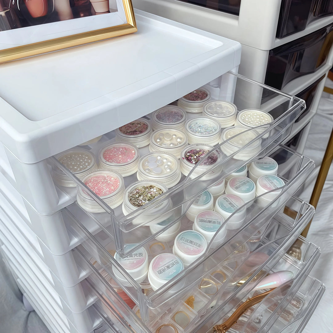 Multi-Drawer Beauty Salon Cart for Cosmetics and Nail Supplies