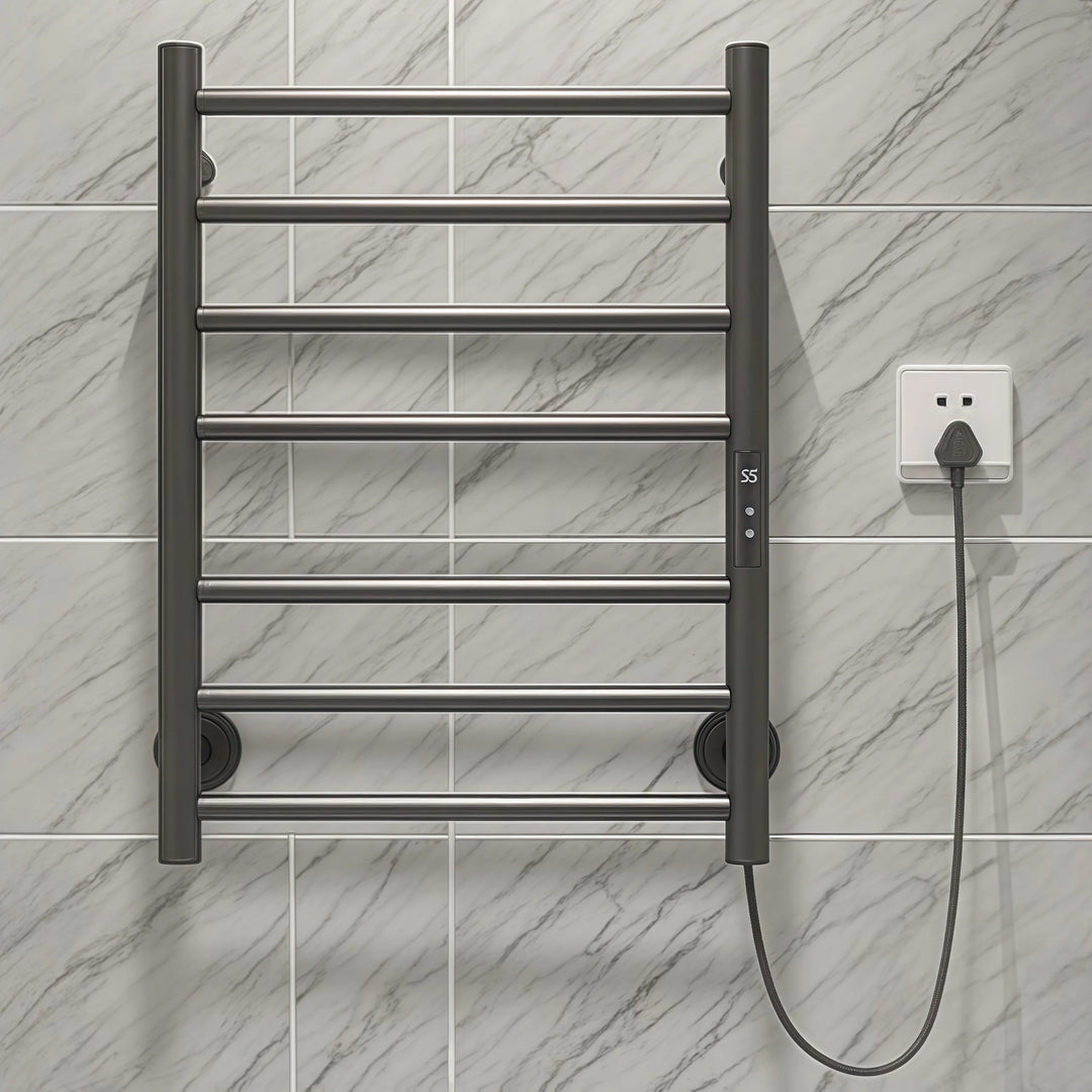 Modern Towel Warmer with Storage Shelf for Bathroom