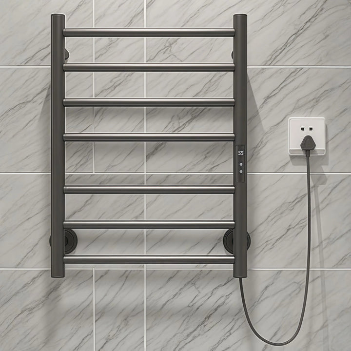 Modern Towel Warmer with Storage Shelf for Bathroom