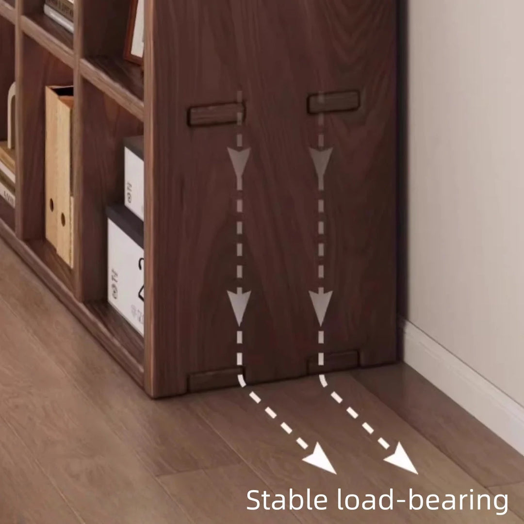 Freestanding Solid Wood Bookcase Simple Box Storage Cabinet