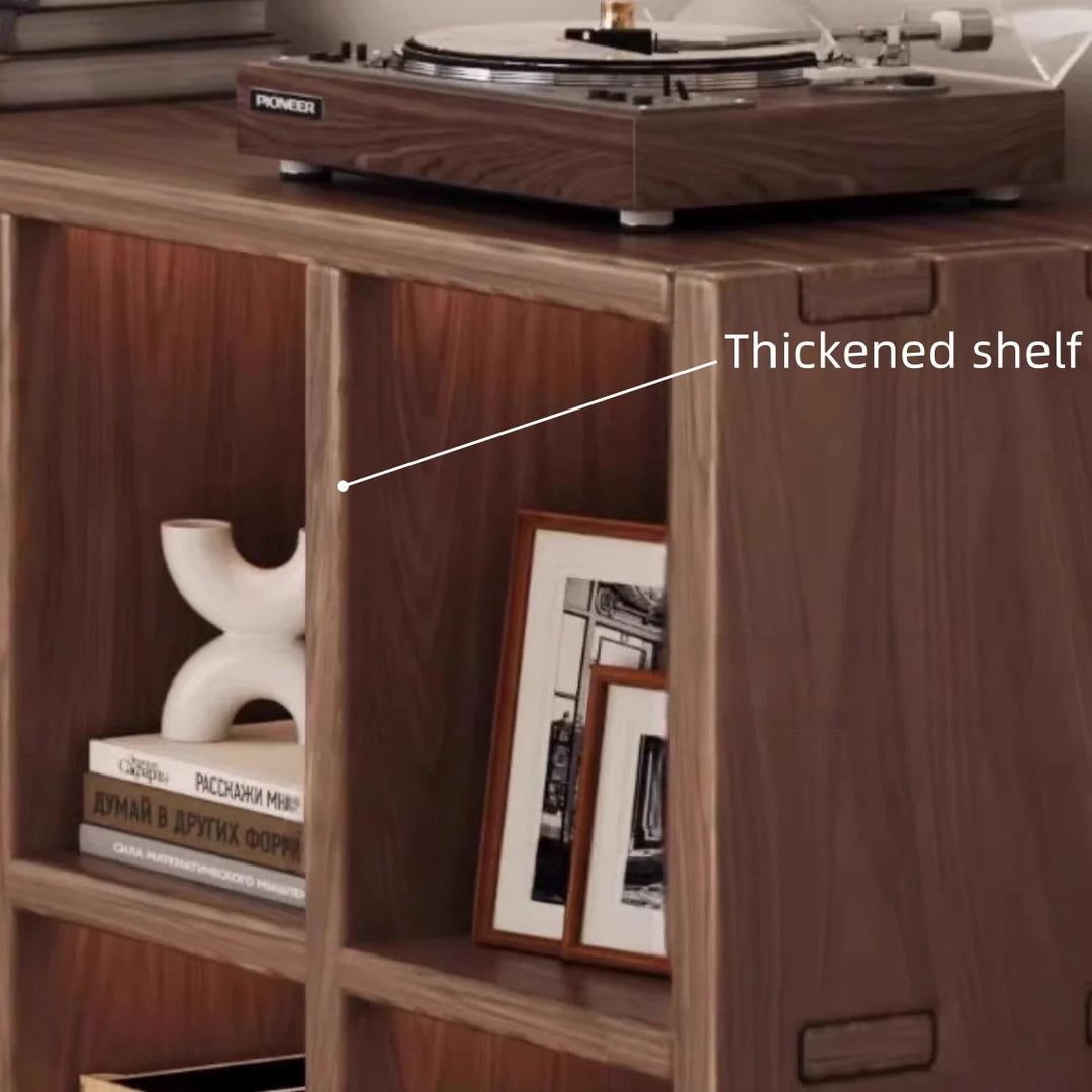 Freestanding Solid Wood Bookcase Simple Box Storage Cabinet