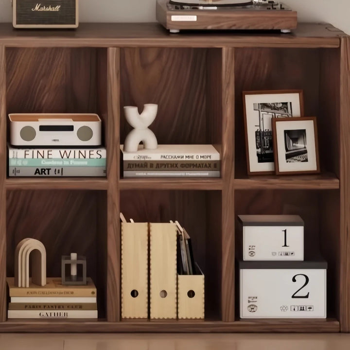 Freestanding Solid Wood Bookcase Simple Box Storage Cabinet