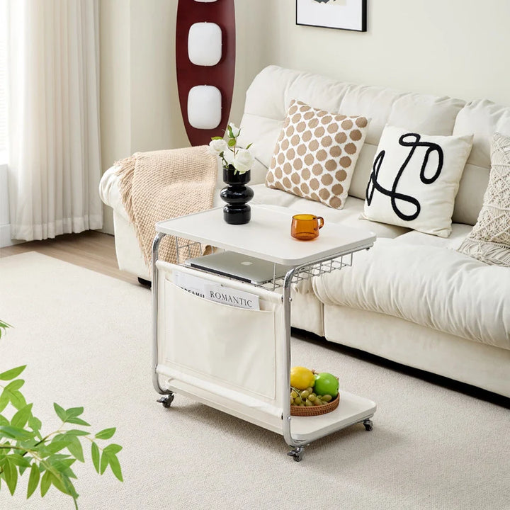 Mid-Century Removable Sofa Table Living Room End Table