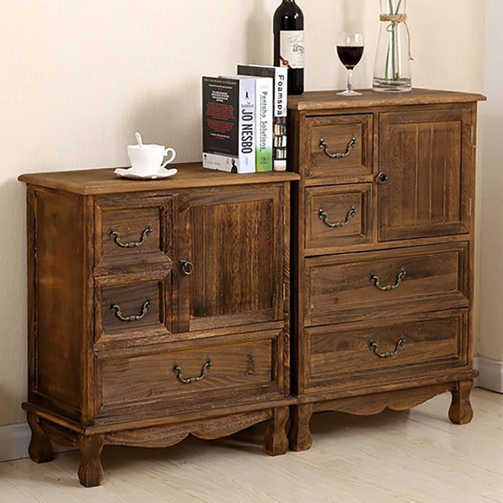 Vintage Rustic Storage Sofa Cabinet Nightstand