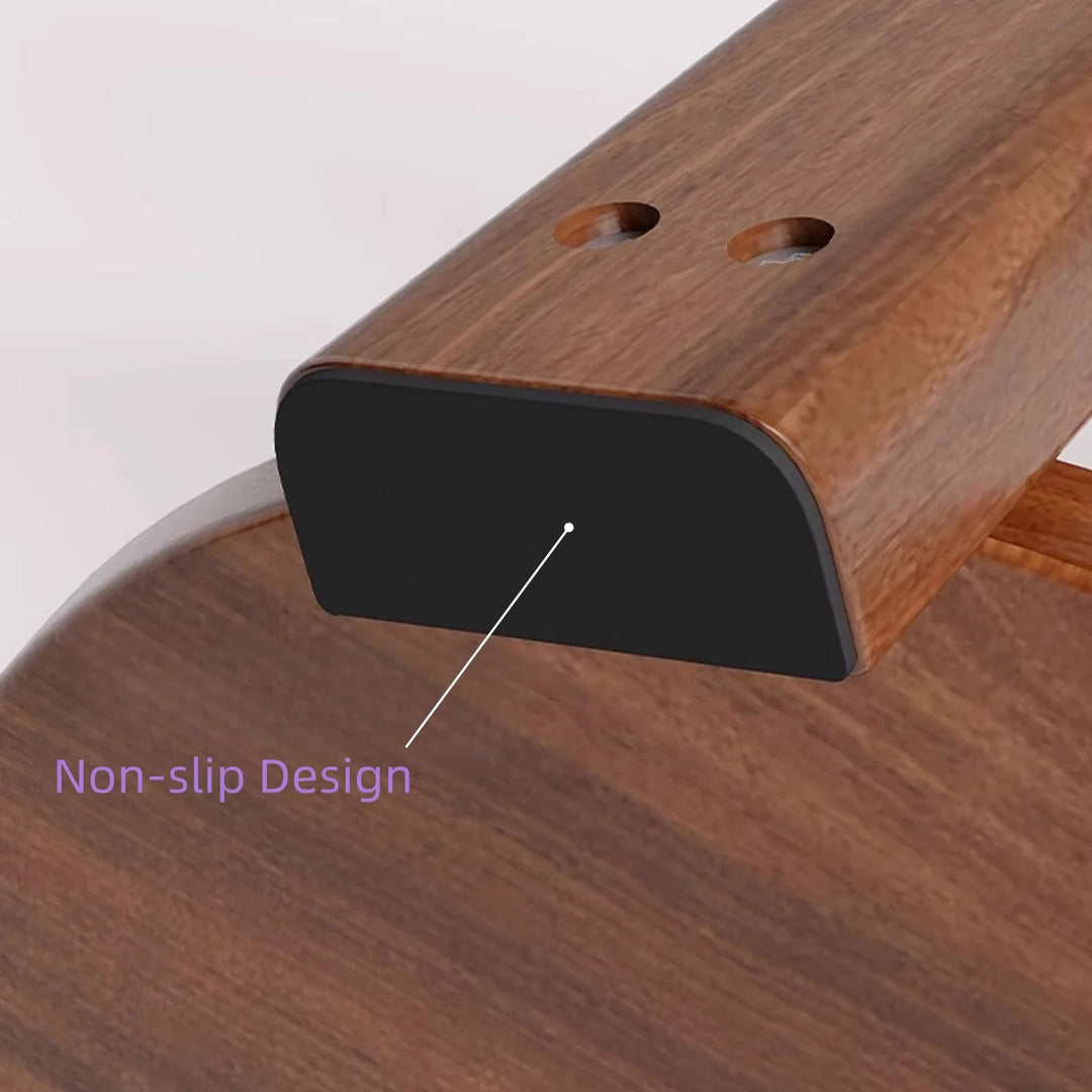 Solid Wood 2-Shelf Round Side Table Square Sofa Table
