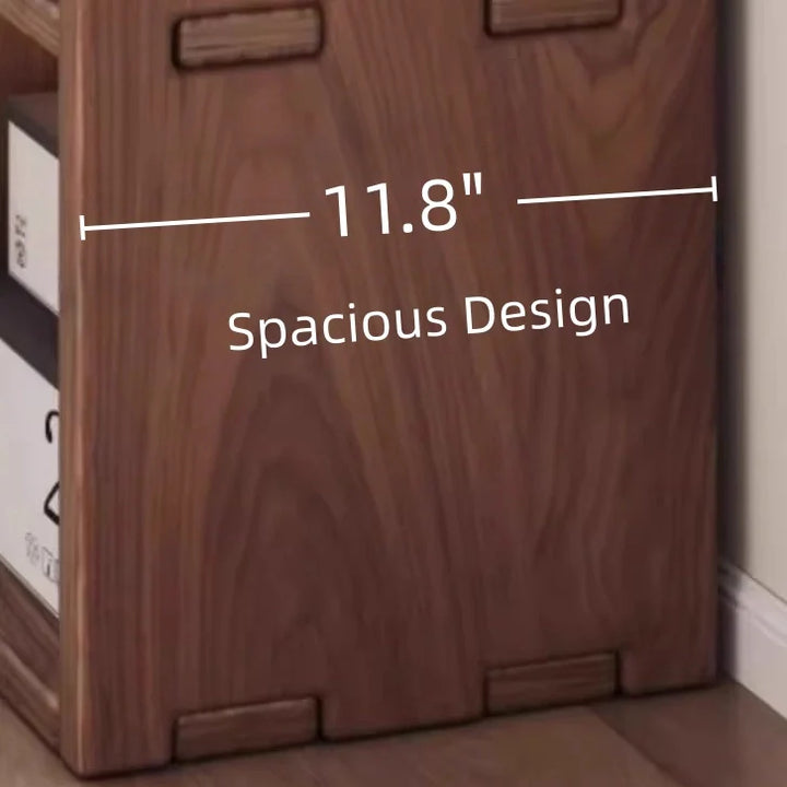 Freestanding Solid Wood Bookcase Simple Box Storage Cabinet