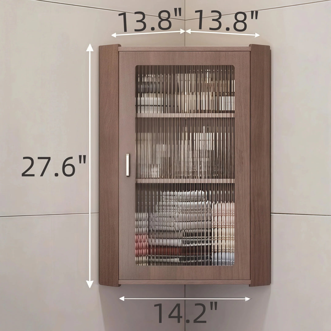 Simple Wall Mounted Corner Cabinet Kitchen Storage Organizer