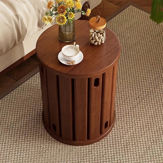 Solid Wood Round Stackable Stool Combination Side Table