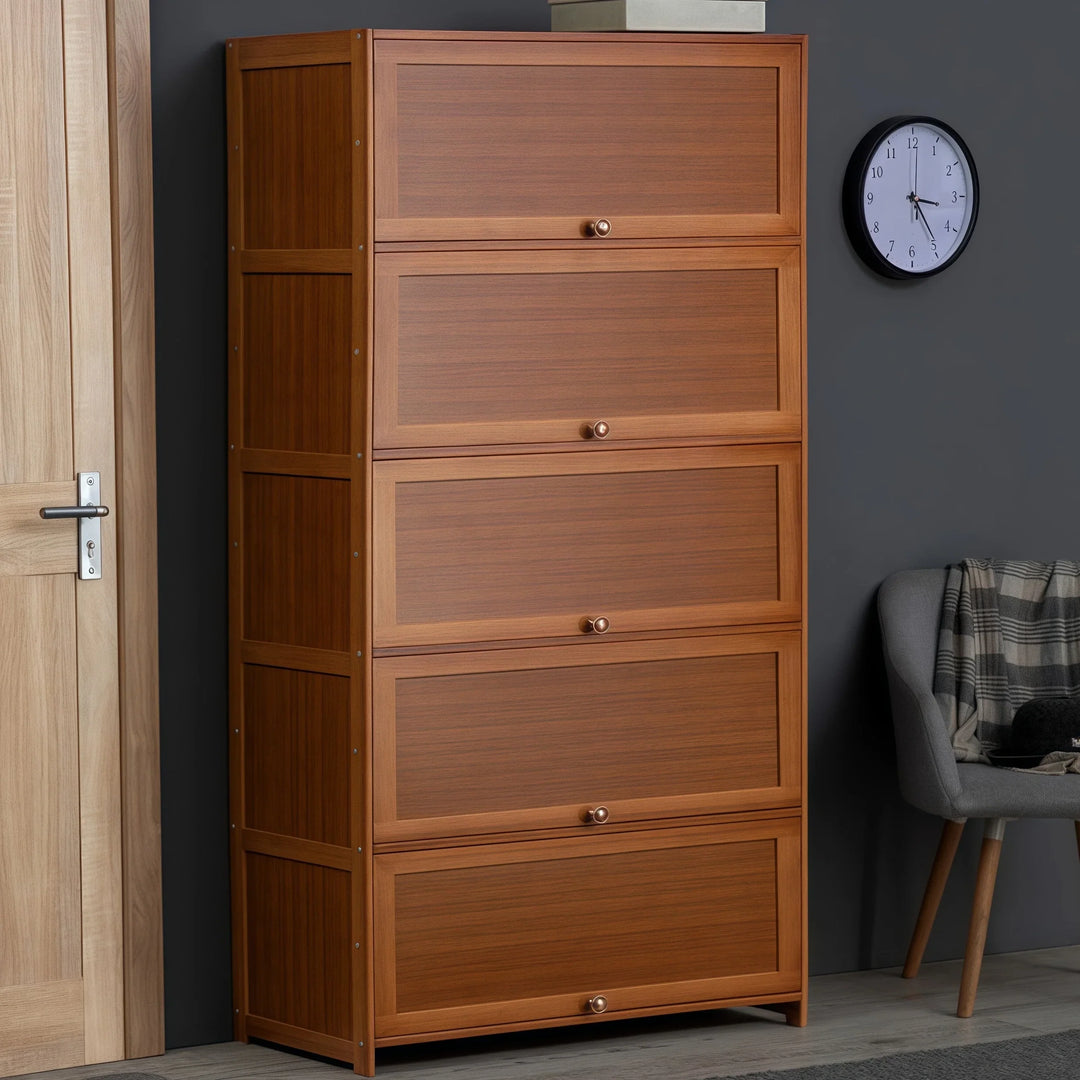 Multi-Tier Shoe Storage Cabinet Entryway Flipping Shoe Rack