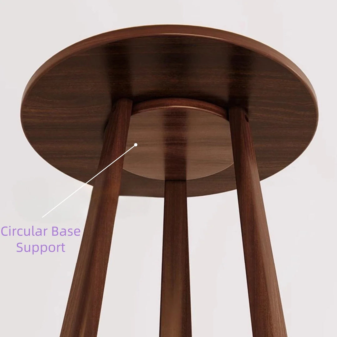 Solid Wood 2-Shelf Round Side Table Square Sofa Table