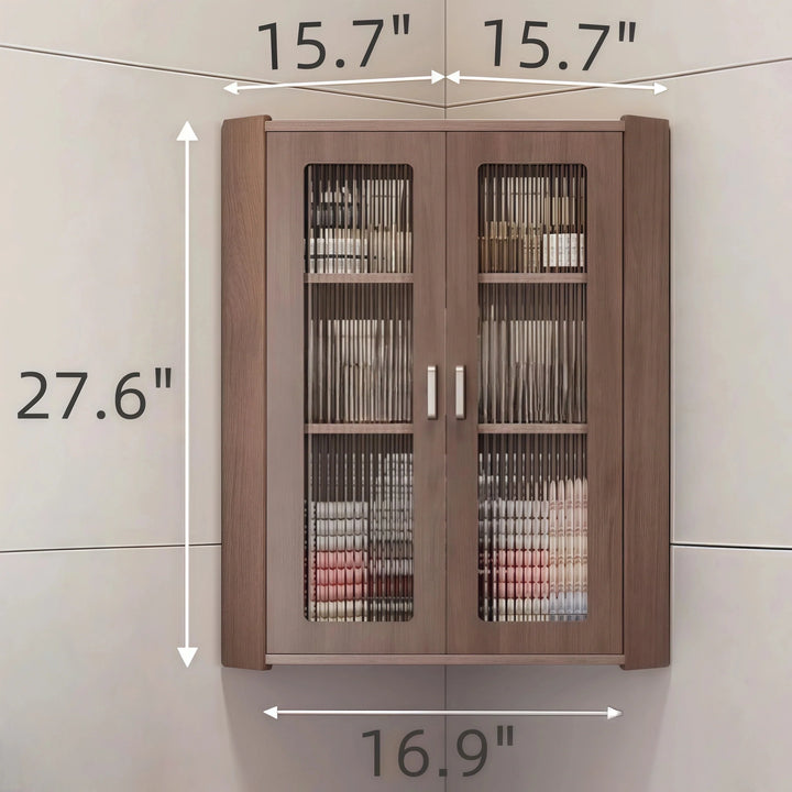 Simple Wall Mounted Corner Cabinet Kitchen Storage Organizer