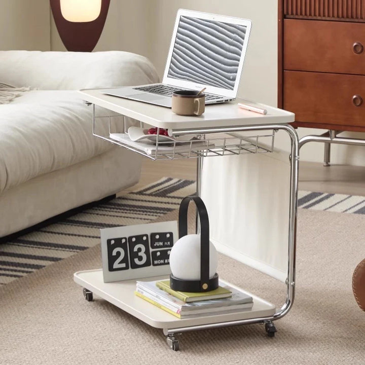 Mid-Century Removable Sofa Table Living Room End Table