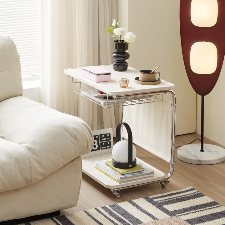 Mid-Century Removable Sofa Table Living Room End Table