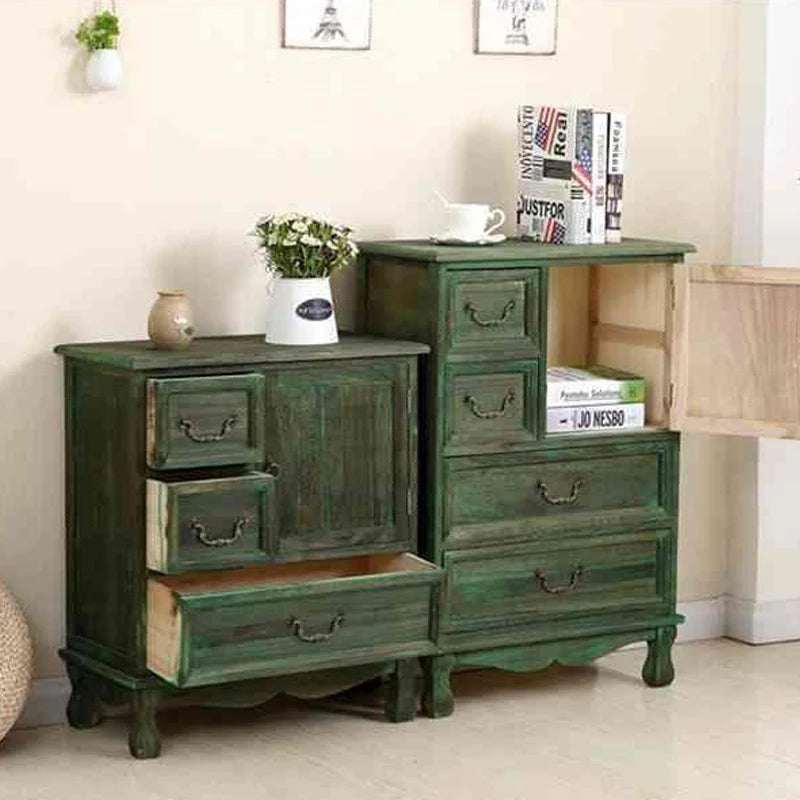 Vintage Rustic Storage Sofa Cabinet Nightstand