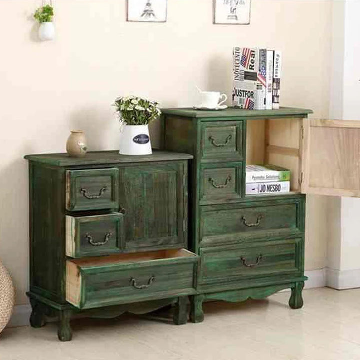Vintage Rustic Storage Sofa Cabinet Nightstand