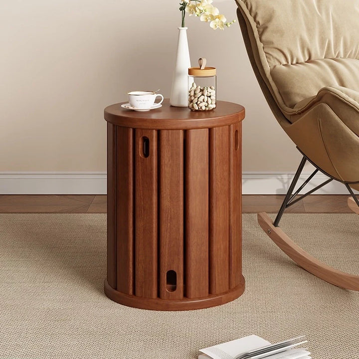 Solid Wood Round Stackable Stool Combination Side Table