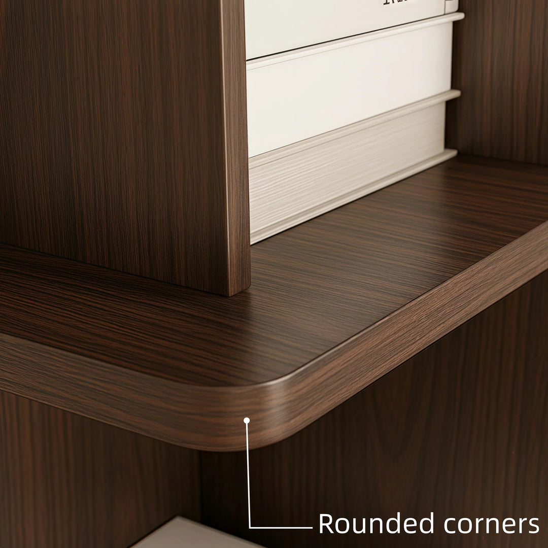 Wooden Rotating Bookcase Tall Freestanding Bookshelf
