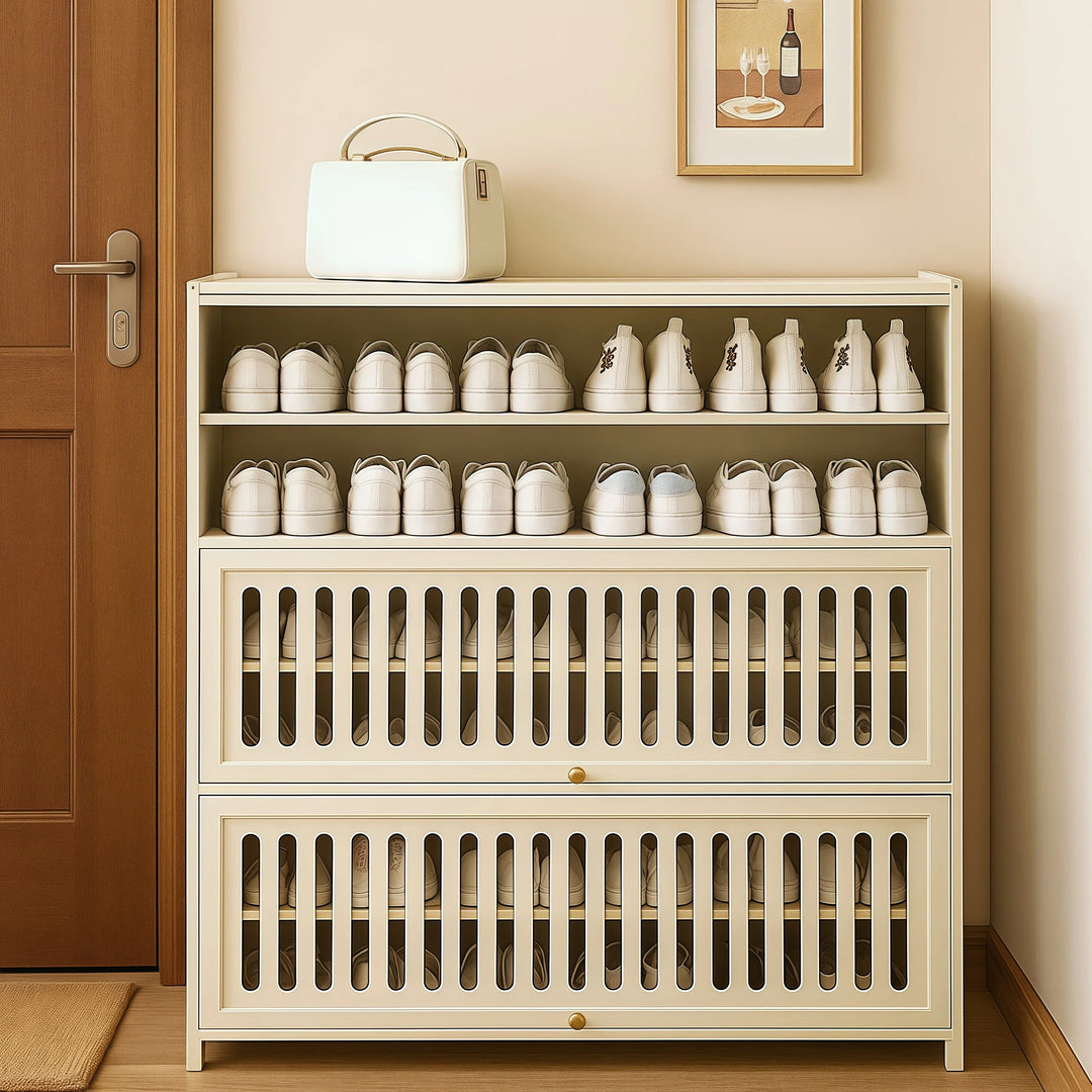 Entryway Flipping Door Shoe Storage Cabinet Freestanding Shoe Rack