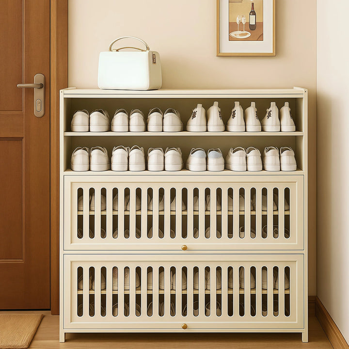 Entryway Flipping Door Shoe Storage Cabinet Freestanding Shoe Rack