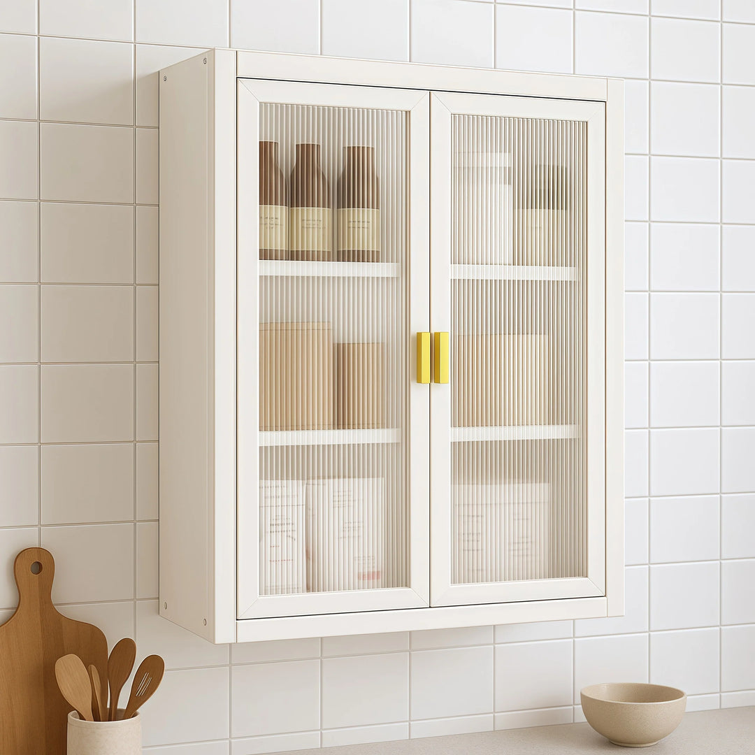 Modern Wall Mounted Spice Cabinet with Adjustable Shelves