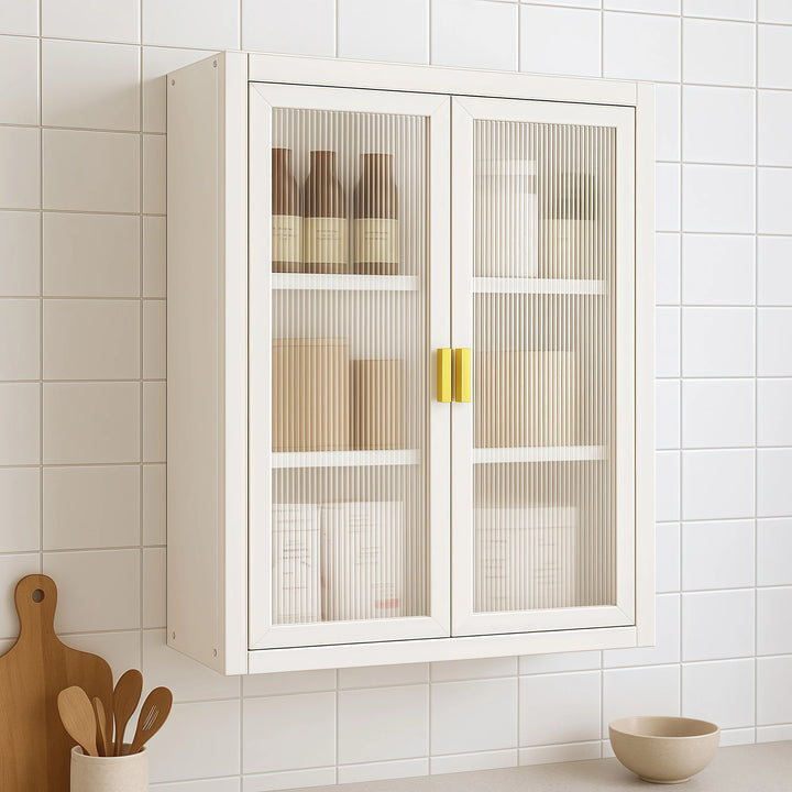 Modern Wall Mounted Spice Cabinet with Adjustable Shelves
