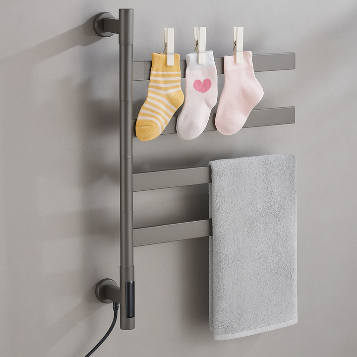 Smart Heated Towel Rack Rotatable Towel Warmer for Bathroom