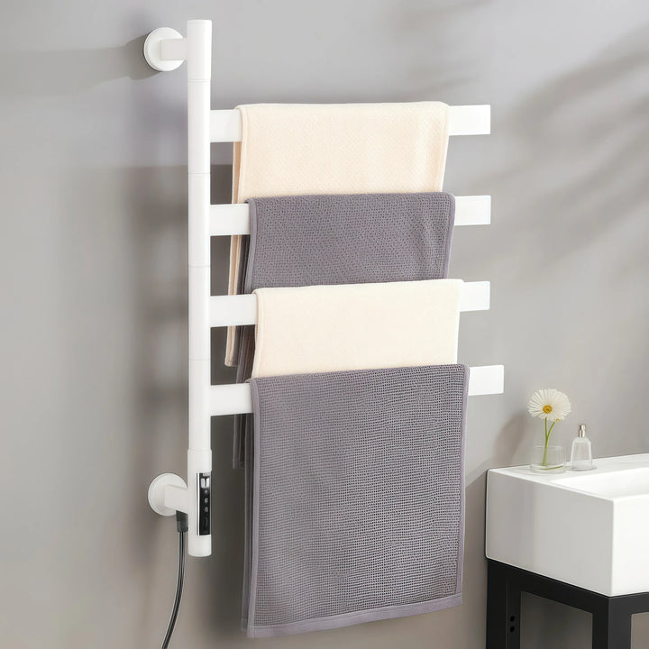Smart Heated Towel Rack Rotatable Towel Warmer for Bathroom