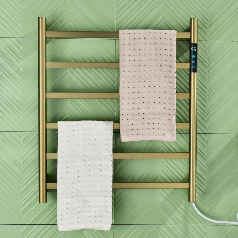 Modern Golden Heated Towel Holder Bathroom Towel Warmer