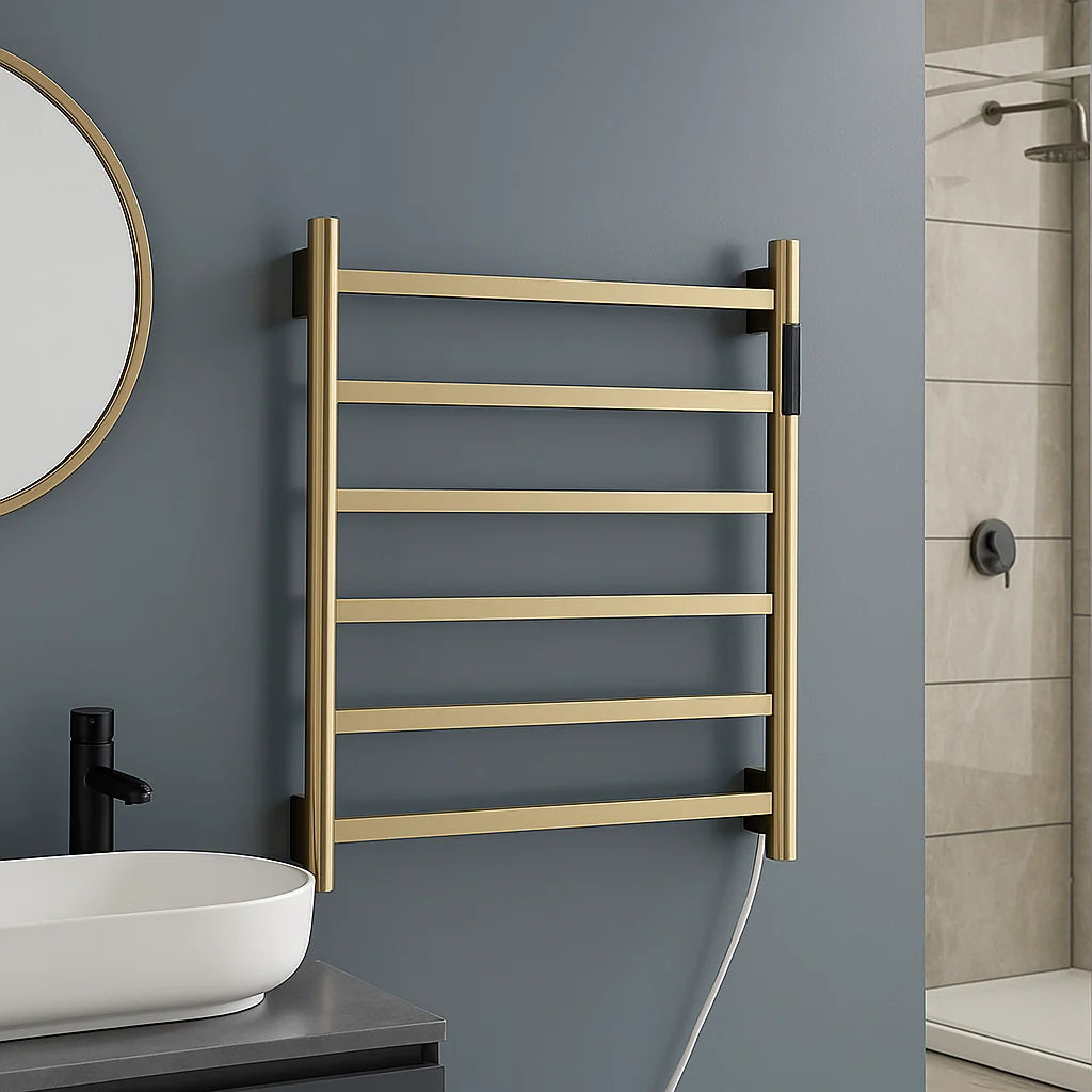 Modern Golden Heated Towel Holder Bathroom Towel Warmer