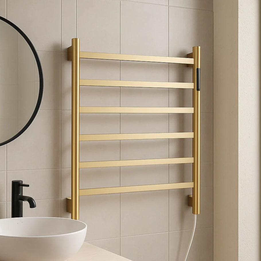 Modern Golden Heated Towel Holder Bathroom Towel Warmer