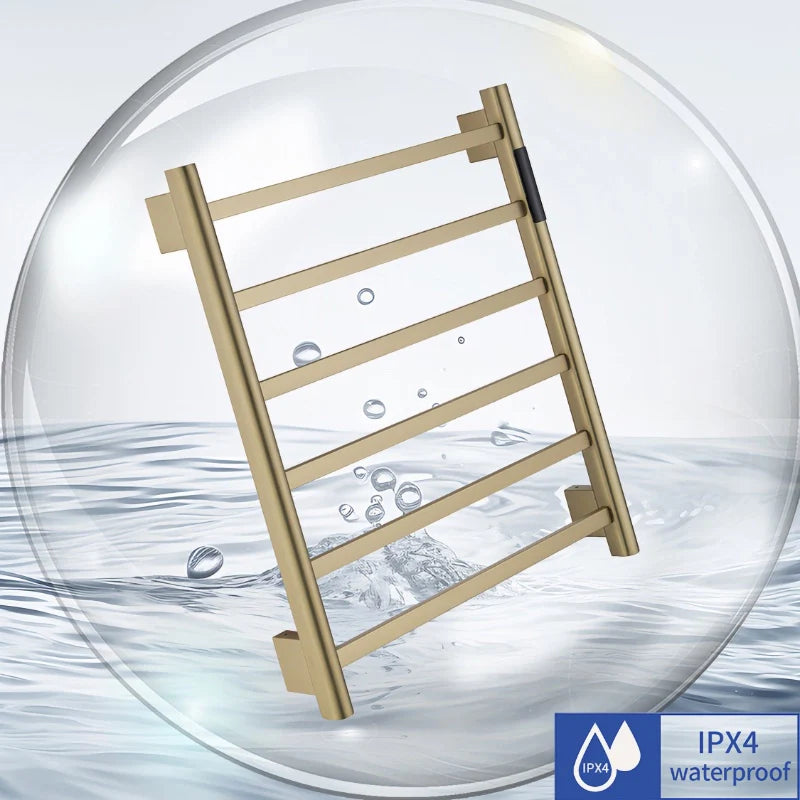 Modern Golden Heated Towel Holder Bathroom Towel Warmer
