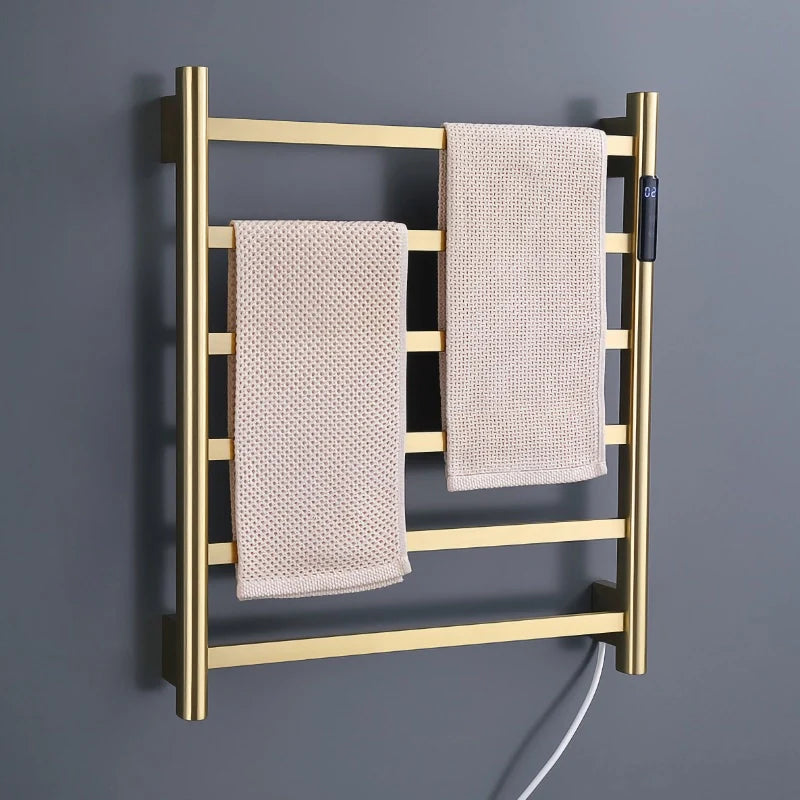 Modern Golden Heated Towel Holder Bathroom Towel Warmer