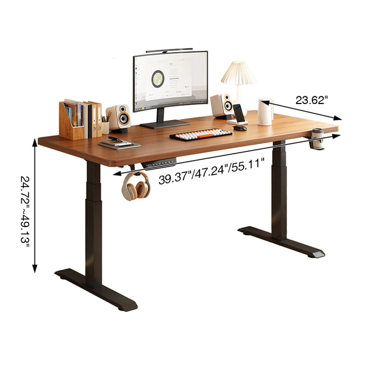 Minimalist Wooden Electric Standing Desk Work Table